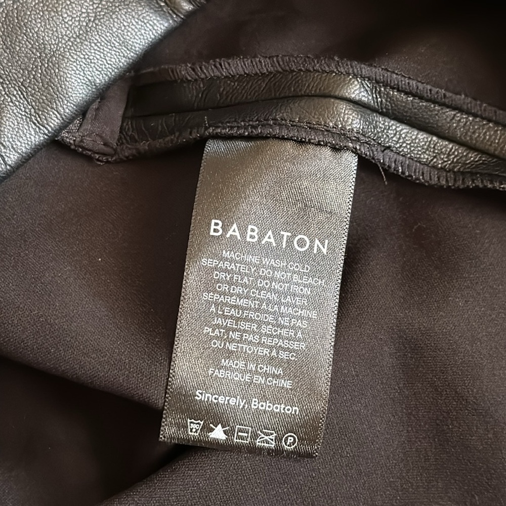 Aritzia Babaton Black Faux Leather Mini Skirt 4 - Picture 7 of 8